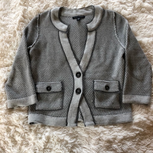 Banana Republic Grey Textured Sweater Petite Sz S - Picture 2 of 8